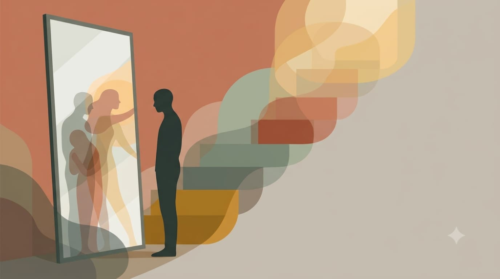 Illustration of a counselor's personal journey through racial identity development