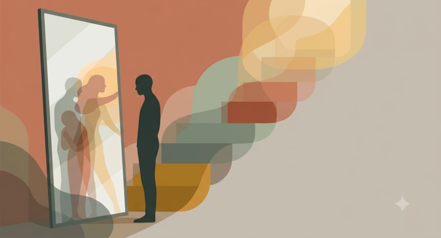 Illustration of a counselor's personal journey through racial identity development