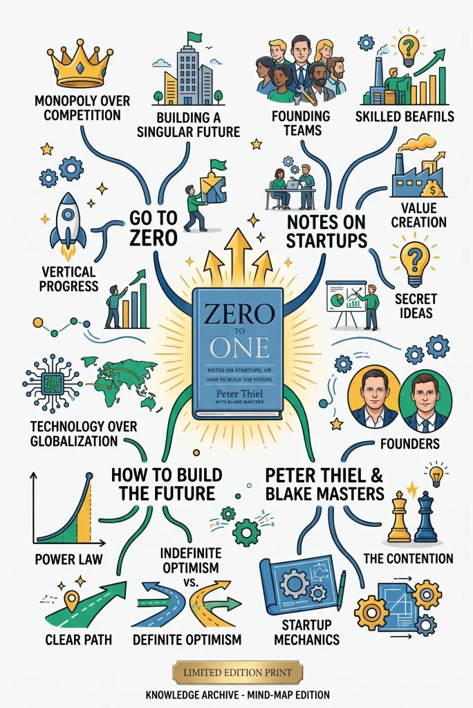Zero to One by Peter Thiel book review and startup guide concept